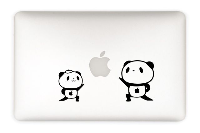 macbook + お買いものパンダ （ステッカー）: Kawack Sticker